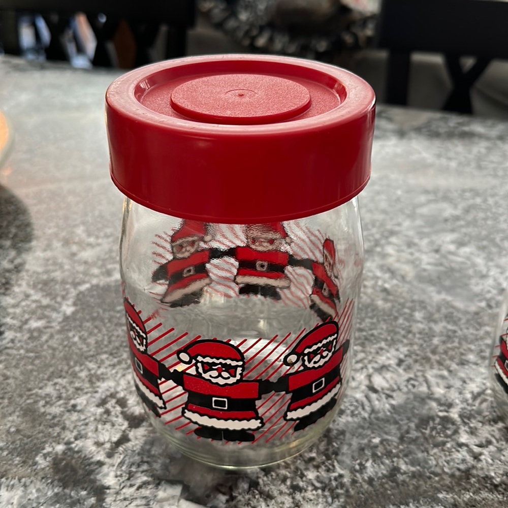 Carlton Glass Santa jar
